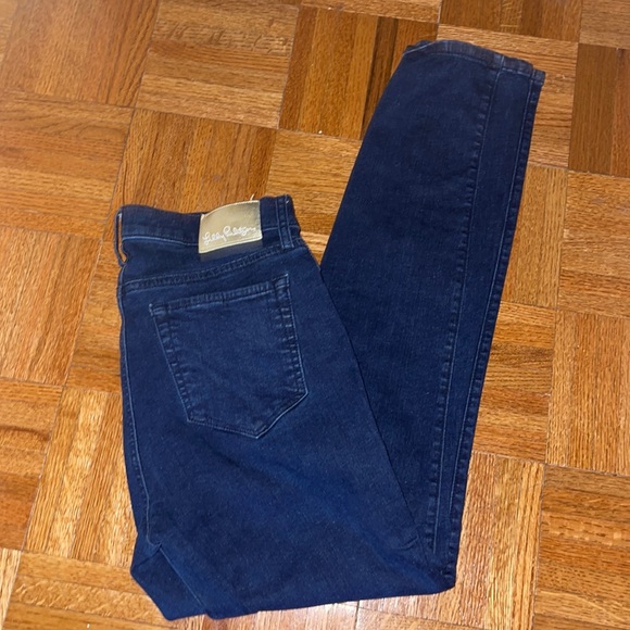 Lilly Pulitzer South Ocean High Rise Skinny Jeans Size 6 cosmic dark Wash - Picture 2 of 13